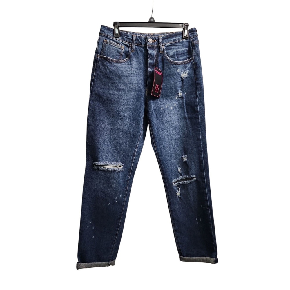 No Boundaries Distressed Girlfriend Jeans Super High Rise Size 11